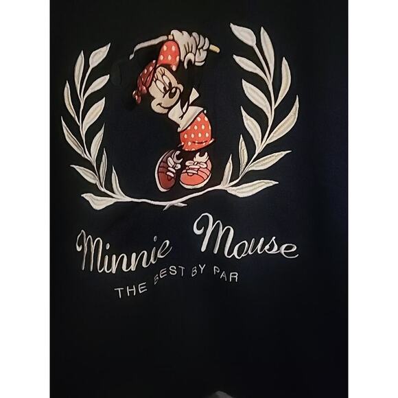 Disney Minnie Mouse Golf Sweater Medium Crew Neck Sweatshirt Best by Par A98 - Picture 1 of 5